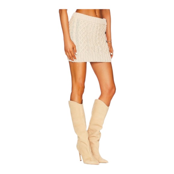 SCHUTZ Shoes - Schutz Maryana Sculpt Knee High Boot Stiletto Heel Pointy Toe Light Nude Leather